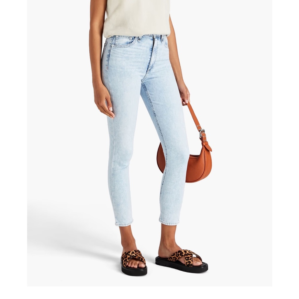 rag & bone Nina High Rise Ankle Skinny Jeans in Mica light blue size 30